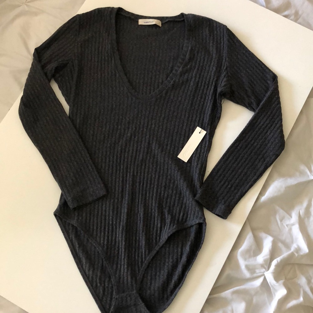 Grey Long Sleeve Body Suits